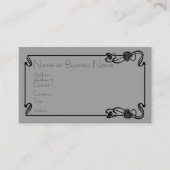 ブラック縁どアールヌーボー名刺 名刺 (正面)