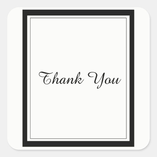 ブラック縁どサンキュー スクエアシール (正面)