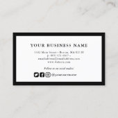 ブラック縁どソーシャルメディアロイヤリティパンチカード ロイヤリティカード (裏面)