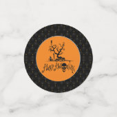 ブラック縁どハッピーハローウィン墓場 コンフェッティ (スモール正面)