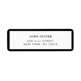 ブラック縁どフォーマル差出人住所ラベル ラベル