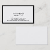 ブラック縁どプレーンコンサルタモダンント名刺 名刺 (正面/裏面)