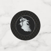 ブラック縁どレディインホワイト幽霊ハロウィーン コンフェッティ (スモール正面)