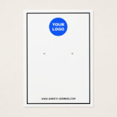 ブラック縁ど追加ロゴ白イヤリングディスプレイ (正面)