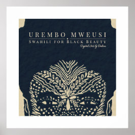 ブラック美しいアフリカ女性の部族顔のマーキング ポスター