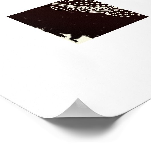 ブラック美しいアフリカ女性の部族顔のマーキング ポスター (角)