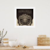 ブラック美しいアフリカ女性の部族顔のマーキング ポスター (キッチン)