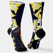 ブラック美しいアーバン転がロック反革ジャケット ソックス (傾斜あり)