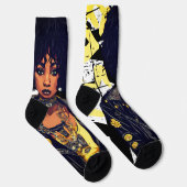 ブラック美しいアーバン転がロック反革ジャケット ソックス (右)