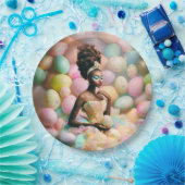 ブラック美しいイースターミューズ紙プレート ペーパープレート (パーティー)