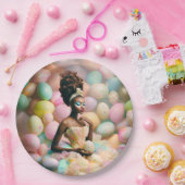 ブラック美しいイースターミューズ紙プレート ペーパープレート (パーティー)