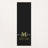 ブラック美しいサロンバイアナスタシアモノグラム ヨガマット (正面)