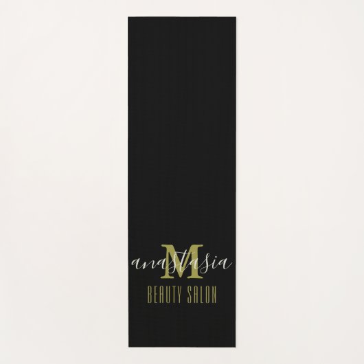 ブラック美しいサロンバイアナスタシアモノグラム ヨガマット (正面)