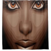 ブラック美しいシャワーカーテン シャワーカーテン (正面)