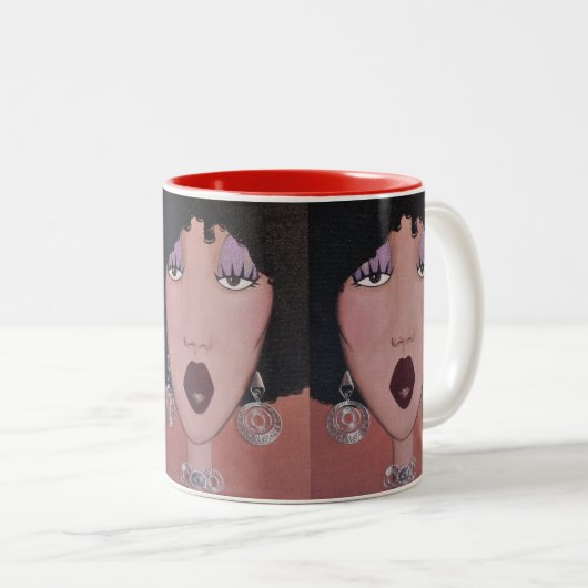 「ブラック美しいディヴァ」 ツートーンマグカップ (正面右)