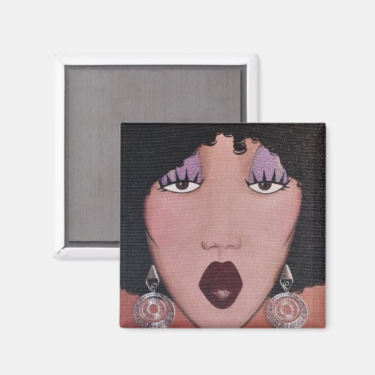 「ブラック美しいディヴァ」 マグネット (正面/裏面)