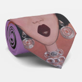 "ブラック美しいディーバ"ネックタイ ネクタイ (ロール)