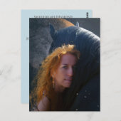 ブラック美しいフリシアンホース – はがき (正面/裏面)