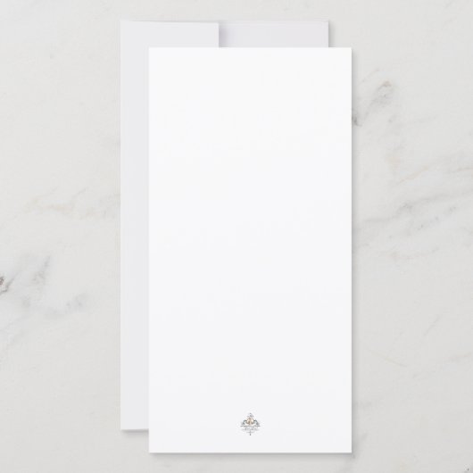 ブラック美しいフリシアンホース – グリーティングカード サンキューカード (裏面)