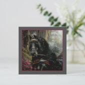 ブラック美しいフリシアンホース – グリーティングカード シーズンカード (スタンド正面)