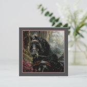 ブラック美しいフリシアンホース – グリーティングカード シーズンカード (スタンド正面)