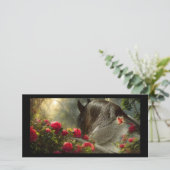 ブラック美しいフリシアンホース – グリーティングカード シーズンカード (スタンド正面)