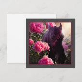 ブラック美しいフリシアンホース – グリーティングカード シーズンカード (正面/裏面)