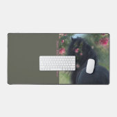 ブラック美しいフリシアンホース – デスクマット (キーボード&マウス)