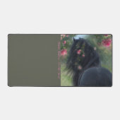 ブラック美しいフリシアンホース – デスクマット (正面)