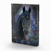 ブラック美しいフリシアンホース – フォトブロック (右)