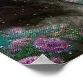 ブラック美しいフリシアンホース – ポスター (角)