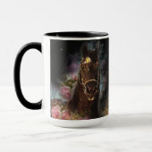 ブラック美しいフリシアンホース – マグカップ (左)