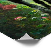 ブラック美しいフリーシアホースファンタジー – ポスター (角)