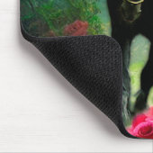 ブラック美しいフリーシアホースファンタジー – マウスパッド (コーナー)