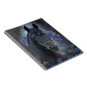 ブラック美しいフリーシアホース – ノートブック (右側)