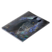 ブラック美しいフリーシアホース – ノートブック (左側)