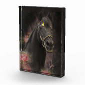 ブラック美しいフリージアンホースフォトブロック フォトブロック (右)