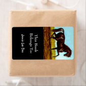 ブラック美しい馬蔵書票蔵書票ラベル ラベル (インサイチュ)