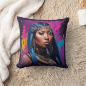 ブラック美しい クッション (ブランケット)