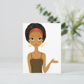 ブラック美しい ポストカード (スタンド正面)