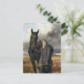 ブラック美しい – 彼女は彼女の馬のために私を選択 ポストカード (スタンド正面)