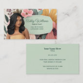 ブラック美容師名刺 名刺 (正面/裏面)