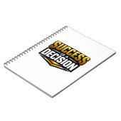 ブラック背景に金のタイポグラフィで「成功」 ノートブック (左側)