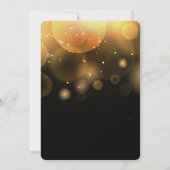 ブラック背景のぼかしバブル オリジナルデザイン 招待状 (裏面)