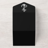 ブラック航海のいかりオールインワンウェディング招待 オールインワン招待状 (外側)