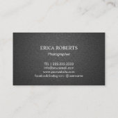 ブラック花の写真エレガントダークフォトグラファー 名刺 (裏面)