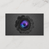 ブラック花の写真エレガントダークフォトグラファー 名刺 (正面)