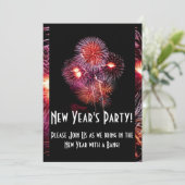 ブラック花火ニューイヤーズパーティの招待状 招待状 (スタンド正面)