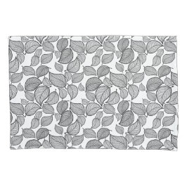 ブラック葉ズオンホワイト枕 枕カバー