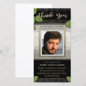 ブラック葉金ゴールドフォトカスタムサンキューカード サンキューカード (正面/裏面)